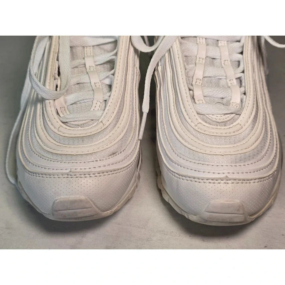 Nike Air Max 97 Youth Sneakers‎ Size 5 Y White Metallic Silver Casual Shoes